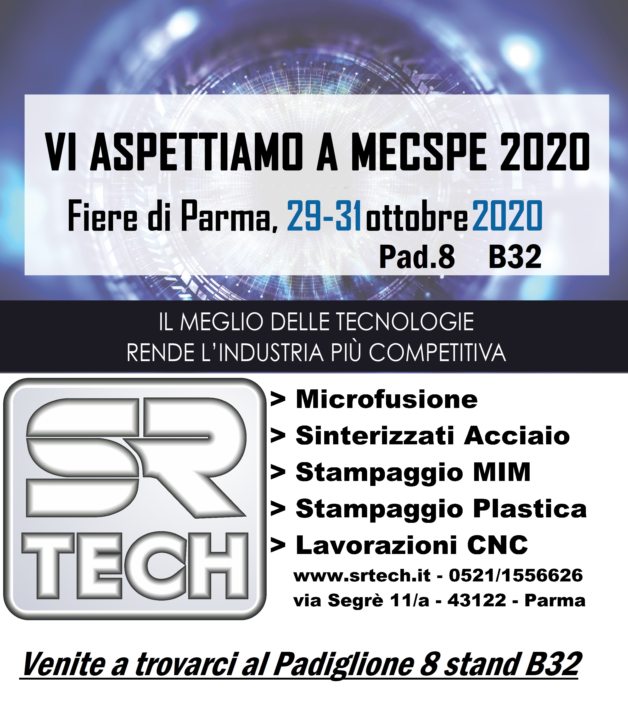 MECSPE 2020 - Biglietto e Parcheggio Gratuito