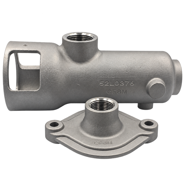 Corpo e flangia per pompa monovite in CF8M / CE3MN realizzati in microfusione - SR Tech
